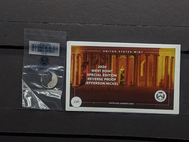 2020 W West Point Special Edition Reverse Proof Jefferson Nickel