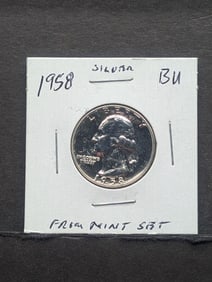 1958 Silver Washington Quarter
