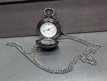 Firefighter Pocket Watch, "First One In, Last One Out", W/Chain- Working