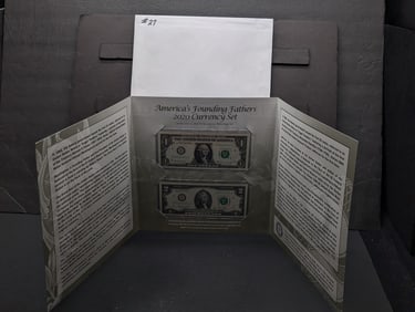America's Founding Fathers Currency Set MATCHING SERIAL NUMBERS