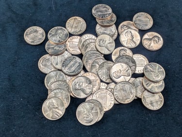 (49) 1970-S Lincoln Memorial Cents Red BU