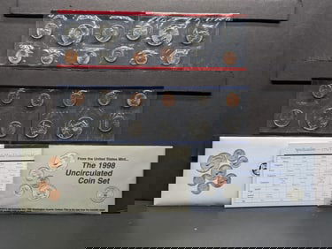 1992 & 1998 P & D United States Mint Sets With Original Gov't Packaging & COA's. 20 Coins.