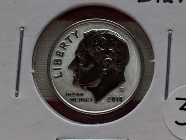 2018- S Silver Reverse Proof Roosevelt Dime