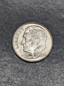 1959 D 90% Silver Dime, BU, 66 Years Old!