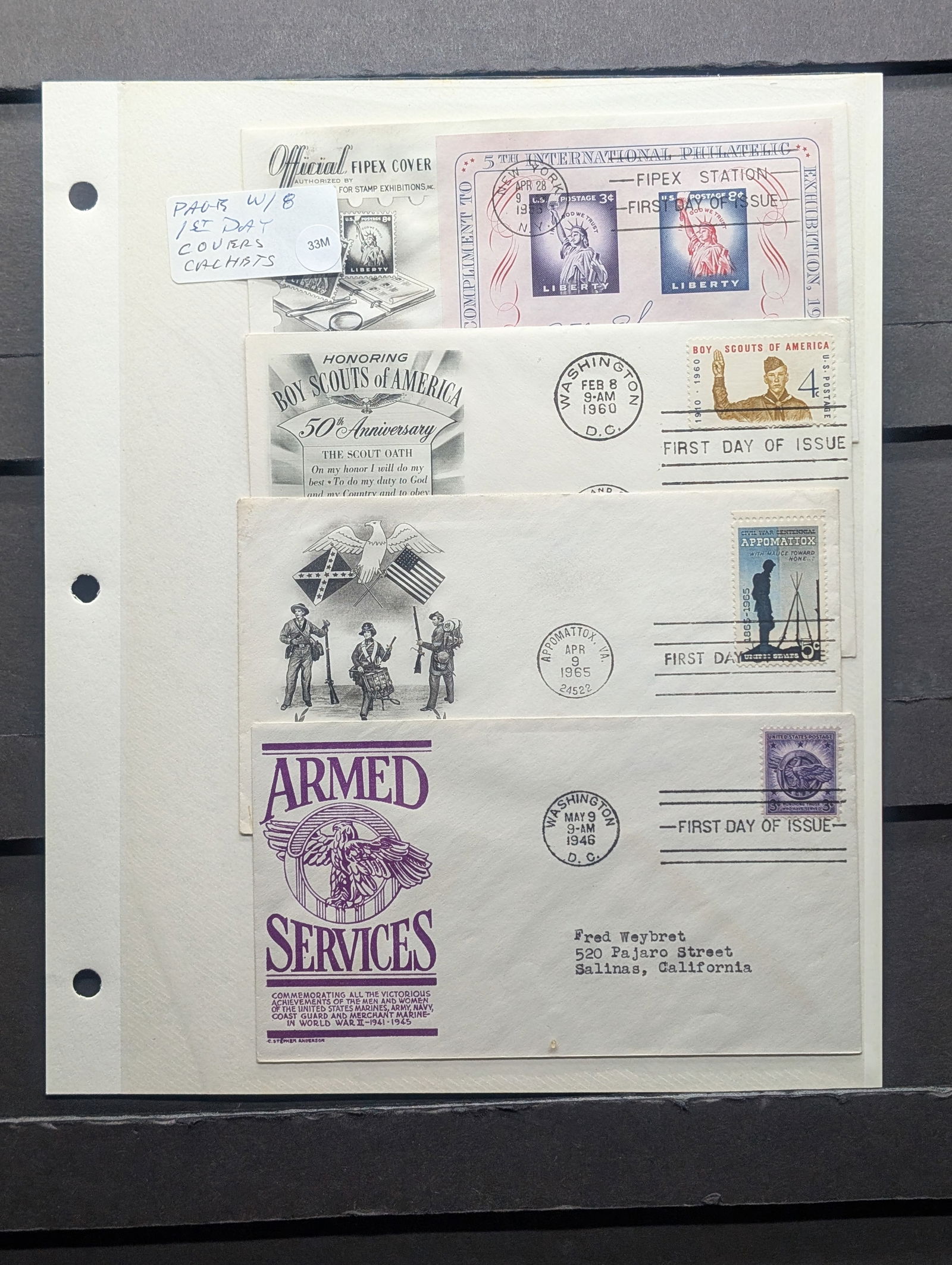 Page With Eight First Day Covers / Cachets: Page With Eight First Day Covers / Cachets