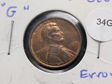 1972-P Lincoln Memorial Cent Straight "G" in God Error