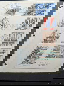 Page With Eight Four Block First Day Cachets