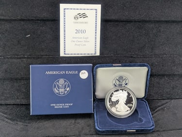 2010-W American Silver Eagle in OGP w/ COA
