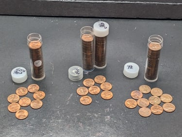 (4) Tubes of 60's and 70's Lincoln Memorial Cents Mostly 70's