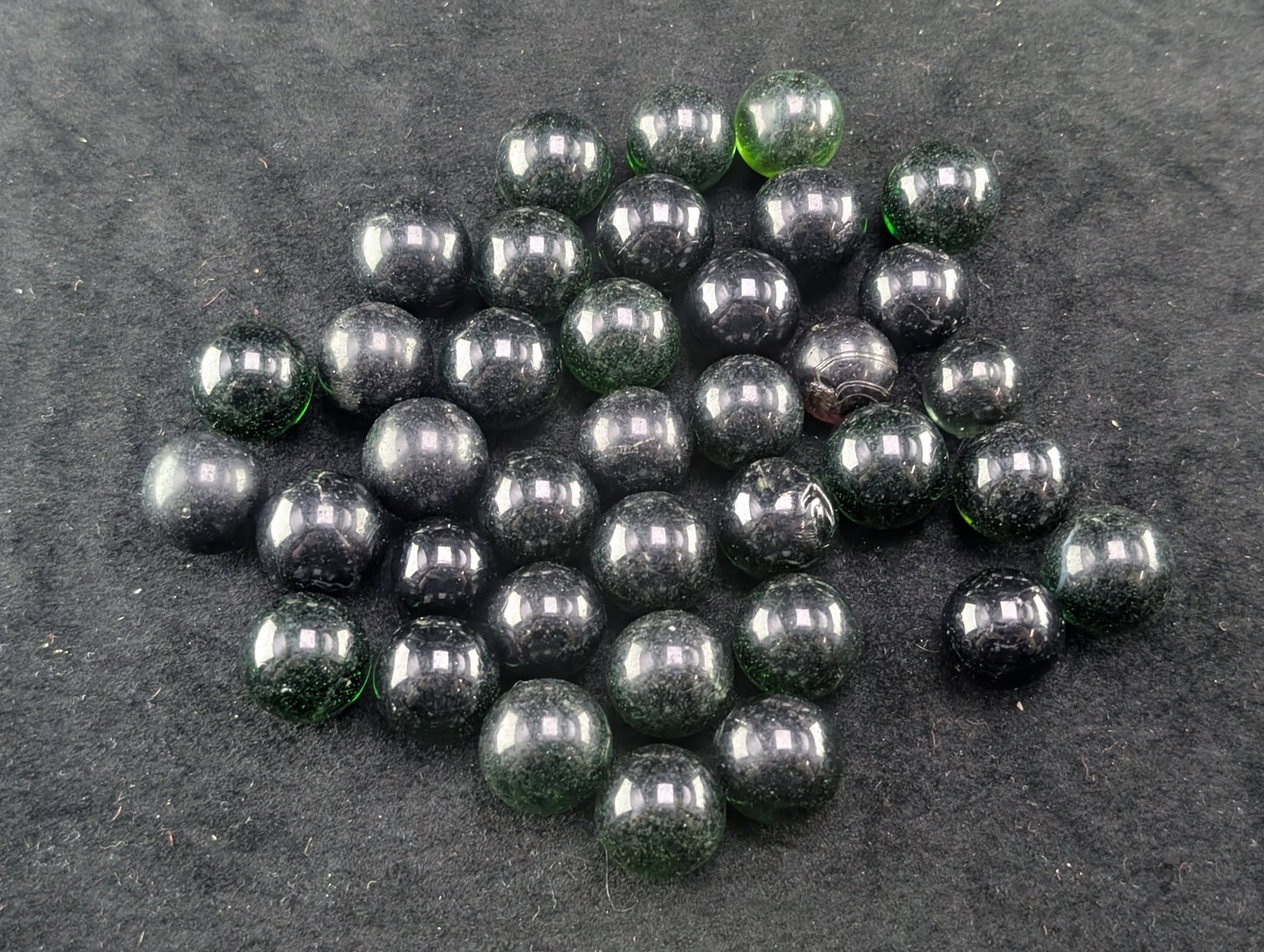 (37) Translucent Black Marbles: (37) Translucent Black Marbles