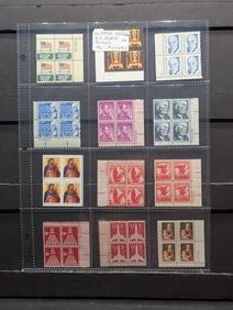 Sleeve Of 12 U.S. Plate Blocks Mint Original Gum Never Hinged