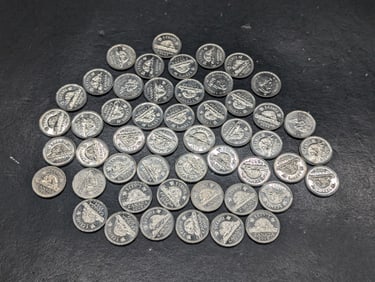 50, UNC-BU, Misc Dates Canada 5c