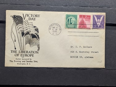 WWII Victory First Day Cachet Liberation Of Europe.