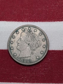 1883 C/N United States Liberty V-Nickel. First Year Of Issue.