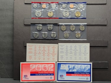 2002 P & D UNC Coin Sets