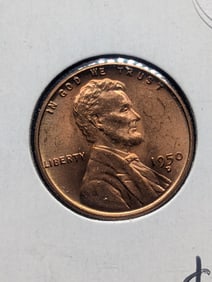 1950-D Lincoln Wheat Cent. RED GEM BU