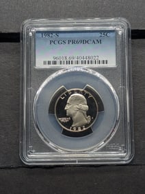 1982-S Washington Quarter, PCGS PR69DCAM. High Grade