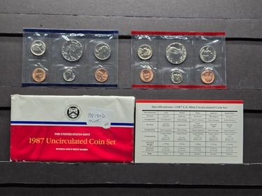 1987 P & D UNC Coin Set