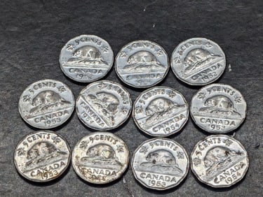 11, 1950's, Canada 5c