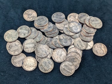 (50) 1983-P Lincoln Memorial Cents Red BU
