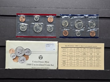 1988 P & D UNC Coin Set