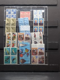 Sheet Of (12) Four Block U.S. Stamps. Mint Original Gum Never Hinged