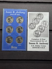 Susan B. Anthony Dollar Set 6 coins