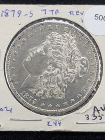1879-S Morgan Dollar 7 Tail Feathers
