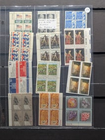 Sheet Of (12) Four Block U.S. Stamps. Mint Original Gum Never Hinged