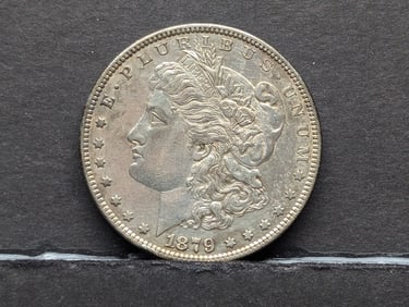 1879 Morgan, AU-2nd Year, 90% Silver Dollar, 146 Years Old