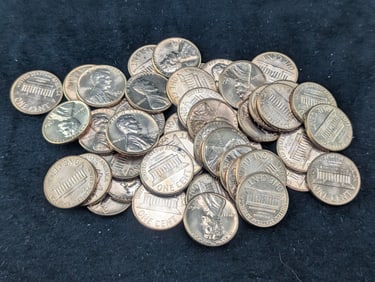 (50) 1962-D Lincoln Memorial Cents UNC Red BU