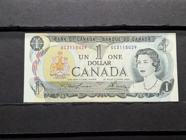 1973, Crisp-UNC, Ottawa Canada $1 Dollar, 52 Years Old