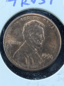 1990-P Lincoln Memorial Cent Raised Rim into Trust UST Doubled