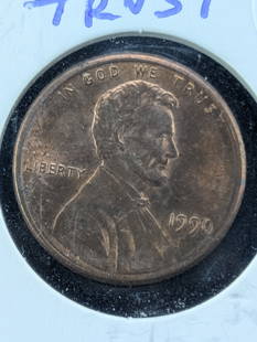 1990-P Lincoln Memorial Cent   Raised Rim into Trust    UST Doubled: 1990-P Lincoln Memorial Cent Raised Rim into Trust UST Doubled