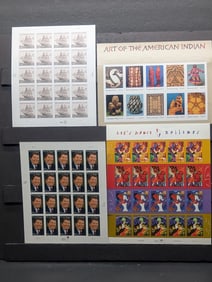 Four U.S. Mint Sheets Of Stamps