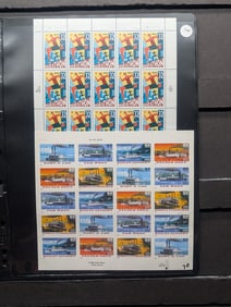 Four U.S. Stamp Sets & Souvenir Sheets Of Stamps. Mint Original Gum Never Hinged.