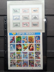 Four U.S. Stamp Sets & Souvenir Sheets Of Stamps. Mint Original Gum Never Hinged.