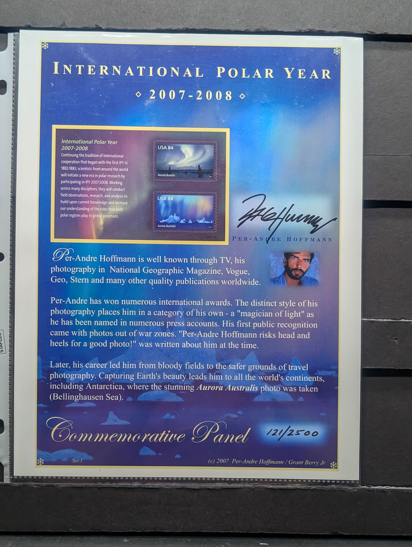 2007-2008 Autographed International Polar Year Stamps.: 2007-2008 Autographed International Polar Year Stamps.