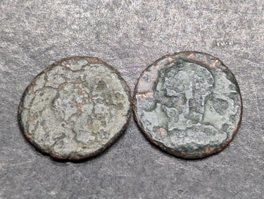 2, 367-375 AD, Good Details, Ancient Roman Coins, Over 1,600 years old