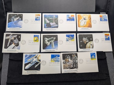 (8) Complete Set "Moon Exploration" First Day Cachets