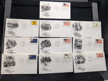 1968 Complete Set "Historic Flags" First Day Cachets