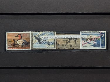 Four U.S. Dept. Of Interior Duck Stamps
