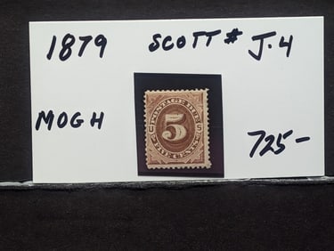 1879 U.S. Stamp. Scott # J-4. MOGH