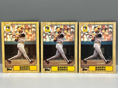 (Lot Of 3) 1987 Topps #320 Barry Bonds / Rookie