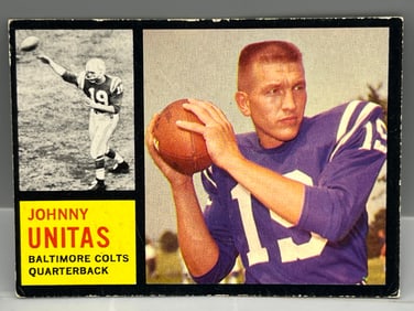 1962 Topps #1 John Unitas (HOF) / Colts