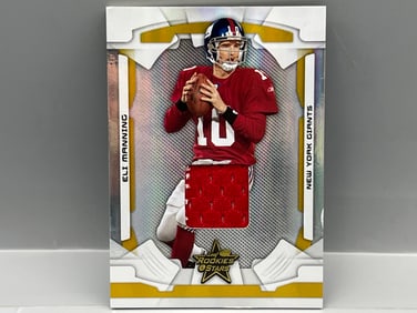 2008 Leaf Rookies & Stars Eli Manning Game Used Jersey Relic #20/45