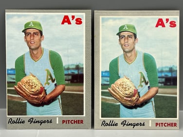 (Lot Of 2) 1970 Topps #502 Rollie Fingers (HOF) / A'S