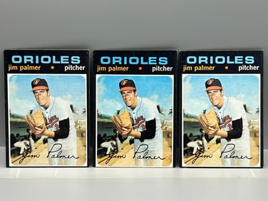 (Lot Of 3) 1971 Topps #570 Jim Palmer (HOF) / Orioles