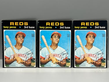 (Lot Of 3) 1971 Topps #580 Tony Perez (HOF) / Reds