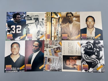 1994 Interlink News Service The O.J. Simpson Case In Pursuit Of Justice Complete 10 Card Promo Set
